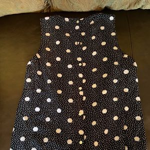 Loft S navy sleeveless silk top